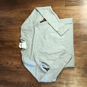 Cheap Monday Heathered Grey Swift Sweat Open Back Sweatshirt QQQ